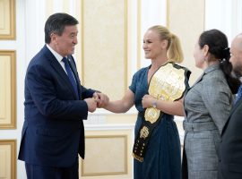 Валентина Шевченко встретилась с президентом Кыргызстана на родине
