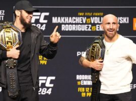 Ислам Махачев и Алекс Волкановски на афише турнира UFC 294